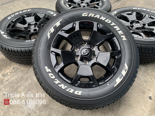 ล้อแม็กป้ายแดง Toyota Revo Rocco ขอบ 18 พร้อมยางป้ายแดง 265-60-18 Dunlop ปลายปี 18 แม็กสวยกริ๊บ ยางหนานิ่ม มีตุ่มทุกเส้น