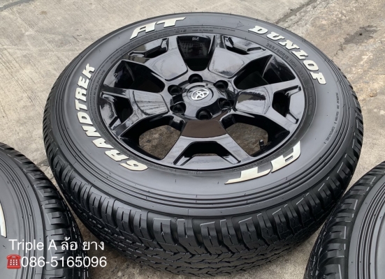 ล้อแม็กป้ายแดง Toyota Revo Rocco ขอบ 18 พร้อมยางป้ายแดง 265-60-18 Dunlop ปลายปี 18 แม็กสวยกริ๊บ ยางหนานิ่ม มีตุ่มทุกเส้น