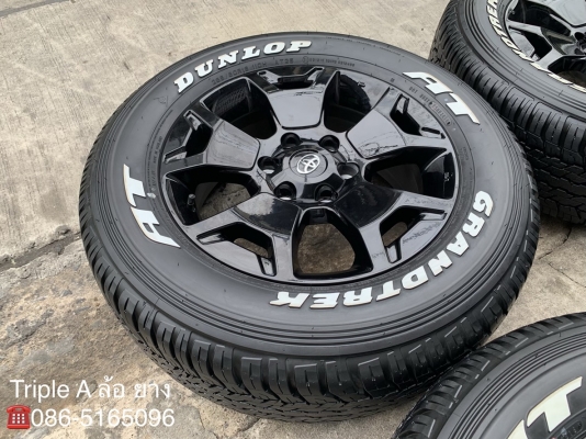 ล้อแม็กป้ายแดง Toyota Revo Rocco ขอบ 18 พร้อมยางป้ายแดง 265-60-18 Dunlop ปลายปี 18 แม็กสวยกริ๊บ ยางหนานิ่ม มีตุ่มทุกเส้น