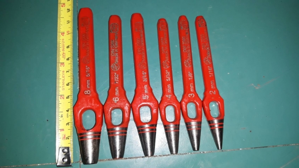 ขายตุ๊ดตู่เจาะหนังชุด6ตัว MADE IN GERMANY.ใหม่เก่าเก็บสวย