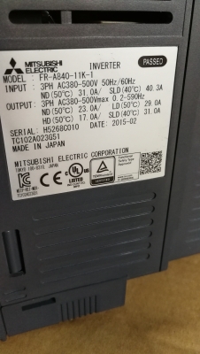 อินเวอร์เตอร์มิตซู15แรง380vA800ใหม่เก่าเก็บไม่ผ่านการใช้งาน