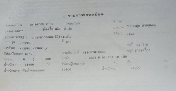 รถฮีโน่ 10 ล้อดั้ม FM2P 380 แรงม้า. ปี 55. , ( ขาย แม่ , ลูก. ) สนใจติดต่อ 081 - 6079515