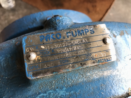 ขายหัวปั๊มน้ำหอยโข่ง PACO by Groundfos made in USA. ใบพัดทองเหลือง ขนาดเข้า 4นิ้ว ออก 3นิ้ว โครงสร้างแข็งแรงมาก (ของเดิมใส่กับมอเตอร์ 25HP. 1450rpm.) สภาพสวย หมุนนิ่ม พร้อมใช้งาน ขายหัวปั๊มน้ำหอยโข่ง PACO by Groundfos made in USA. ใบพัดทองเหลือง ขนาดเข้า 4นิ้ว ออก 3นิ้ว โครงสร้างแข็งแรงมาก (ของเดิมใส่กับมอเตอร์ 25HP. 1450rpm.) สภาพสวย หมุนนิ่ม พร้อมใช้งาน