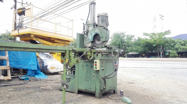 เลื่อยคัตติ้งไฮดรอลิคญี่ปุ่น Cutting Machine มีบาร์ฟีดป้อนชิ้นงานยาว 6.5 เมตร ใบตัด 12&rdquo;