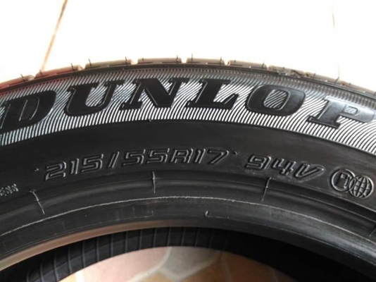 ยาง\% คัดสภาพ Dunlop Enasave EC300+ 215 55 17 ผลิตกลางปี 2017 ยางสวย มีรับประกันให้ทุกเส้น ขายถูก 4 