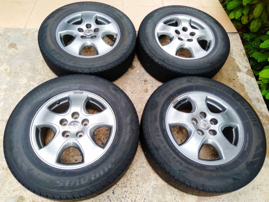 ล้อแม็กวีโก้แชมป์ ขอบ16 5รู114 พร้อมยางบริดสโตน ดูร่าวิส 215/70R6 ปี16 ชุด 4ล้อ ล้อแม็กวีโก้แชมป์ ขอบ16 5รู114 พร้อมยางบริดสโตน ดูร่าวิส 215/70R6 ปี16 ชุด 4ล้อ