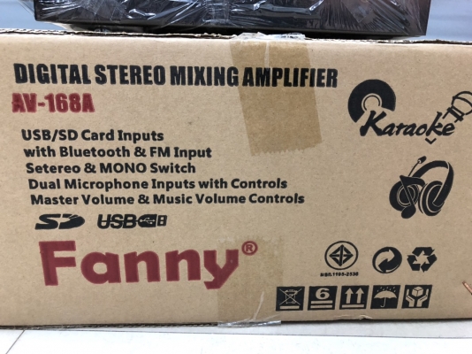 เพาเวอร์ ยี่ห้อ FANNY รุ่น AV-168A ของใหม่ เชื่อมบลูทูธได้ รับวิทยุ FM เชื่อมต่อ USB ได้