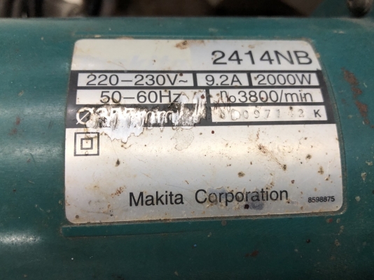 แท่นตัดไฟเบอร์ 14 นิ้ว Makita รุ่น 2414NB สภาพดี พร้อมใช้งาน แท่นตัดไฟเบอร์ 14 นิ้ว Makita รุ่น 2414NB สภาพดี พร้อมใช้งาน