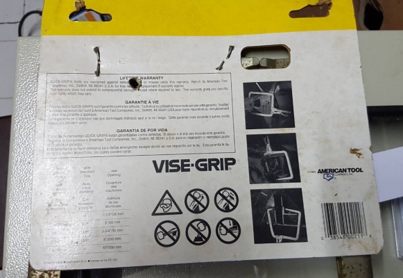 ขายคีมล็อกVISE GIRP MADE IN USA. ใหม่เก่าเก็บ ขายคีมล็อกVISE GIRP MADE IN USA. ใหม่เก่าเก็บ