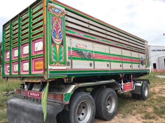 ลูกพ่วงดัมพ์มิเนียม อู่พงษ์ไพบูลย์ 3 เพลาแท้ ปี 56 ยาว 6.80 เมตร ทะเบียนพร้อม