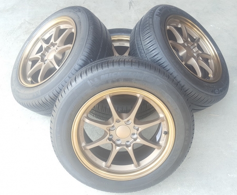 ล้อใหม่CE28 ขอบ15 4รู100-114 ยางเปอร์เช็น  4 ล้อ