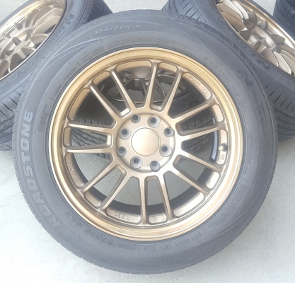 ล้อใหม่RE30 ขอบ15 4รู100-114 ยาง 185/60/15ปี15 ROADSTONE  4 ล้อ