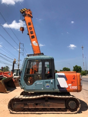 ขายรถเครน HITACHI EX100-3M (เครน 3 ตัน บูมยาว 18 เมตร) นำเข้าเองจากญี่ปุ่น สภาพสวยพร้อมใช้ มีVDOการทำงานครับ