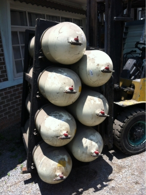 ชุดแก๊ส. NGVพร้อมถัง 7 ใบยี่ห้อ nk ถอดจากจาก6ล้อ ขายถูกก