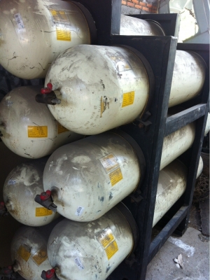 ชุดแก๊ส. NGVพร้อมถัง 7 ใบยี่ห้อ nk ถอดจากจาก6ล้อ ขายถูกก