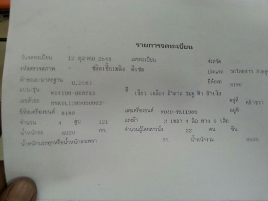 รถบัส ฮีโน่ 6 ล้อ 121 แรงม้า สนใจติดต่อ 081 - 6079515 รถบัส ฮีโน่ 6 ล้อ 121 แรงม้า สนใจติดต่อ 081 - 6079515