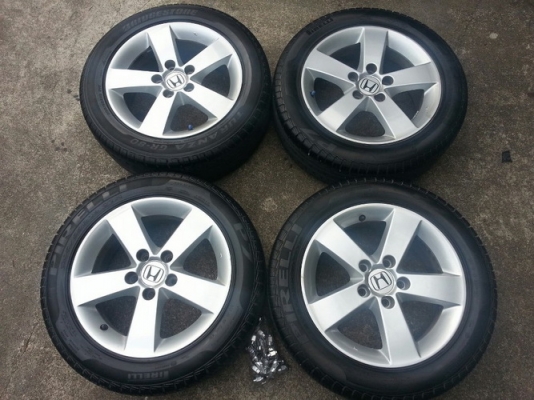 ล้อ16 Civic Top 5รู114 + ยาง Pirelli 205/55/16 ปี11