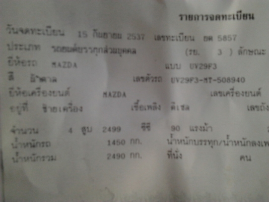 ***ขายแล้วครับขอบคุณ Truck2hand ขายกระบะแค็ป MAZDA B2500 "มังกรดำ" ปี37/94 เดิมๆ บางๆ เครื่องมังกร 2.5ไดเร็คฯ 90HP แห้งๆไม่เยิ้ม แรงดี ประหยัดสุด เกียร์โค้ง เข้าง่ายไม่หลุด ช่วงล่างแน่น คัสซีสวยไม่มีผุ ไม่ดาม กระบะไม่ผุ บางๆสีเดิม หน้า-หลังเดิมจ
