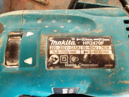 สว่านโรตารี่3ระบบMAKITAรุ่นHR2470Fสภาพดี ราคาถูกๆ สว่านโรตารี่3ระบบMAKITAรุ่นHR2470Fสภาพดี ราคาถูกๆ