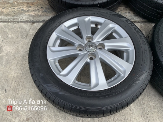ล้อแม็ก Toyota Vios Yaris 8 ก้าน ขอบ 15 พร้อมยาง 185-60-15 Dunlop ปี 15 แม็กสภาพดี ดอกยางหนา