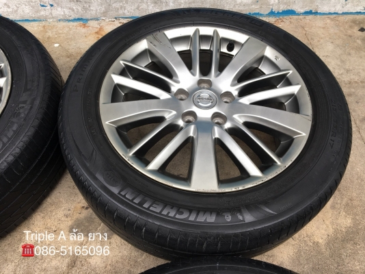 ล้อแม็ก 5รู114 Nissan Teana ขอบ17 พร้อมยาง 215-55-17 Michelin