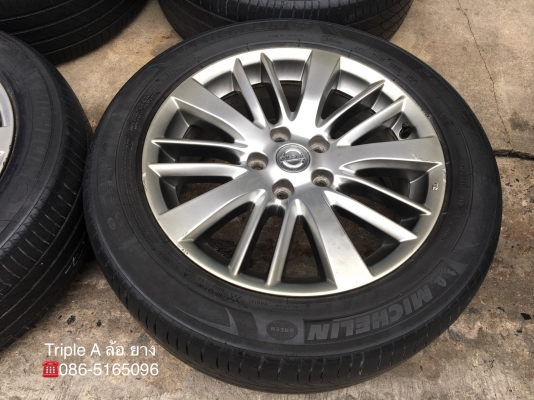 ล้อแม็ก 5รู114 Nissan Teana ขอบ17 พร้อมยาง 215-55-17 Michelin