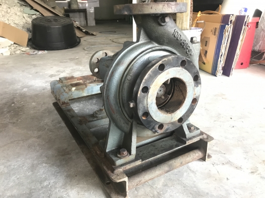 ขายหัวปั๊มน้ำหอยโข่ง Ebara 100x80FSH ใบพัดทองเหลือง ขนาดเข้า 4นิ้ว ออก 3นิ้ว สภาพสวย หมุนนิ่ม มาพร้อมแท่นวางมอเตอร์ พร้อมใช้งาน