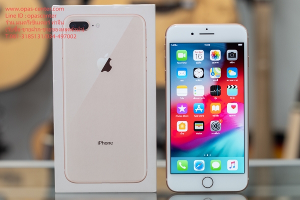 iphone 8 Plus 64GB TH ประกัน 1-12-2562 อายุ 10 วัน สีทอง ยกกล่อง สภาพของใหม่