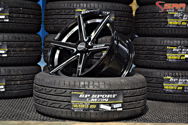 ล้อแม็กซ์ INFERNO ขอบ15 + ยางDUNLOP ราคาชุดละ 17,600 บาท