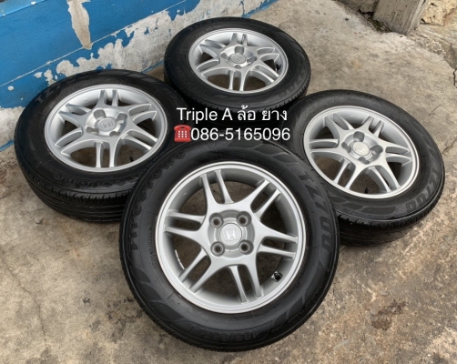 ล้อแม็ก Honda 4รู100 ขอบ 14 พร้อมยาง 185-65-14 ปี13