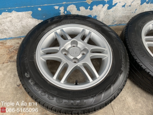 ล้อแม็ก Honda 4รู100 ขอบ 14 พร้อมยาง 185-65-14 ปี13