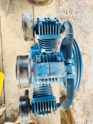 หัวปั๊มลมฟูเซ็ง 5 แรง 3 สูบ รุ่น TA80 สภาพพร้อมใช้งาน ปั๊มลมเร็ว