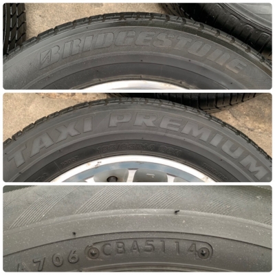 ล้อแม็ก 4รู100 ขอบ 14 พร้อมยาง 185-65-14 ปลายปี 14 ดอกยางหนาปึกทุกเส้น