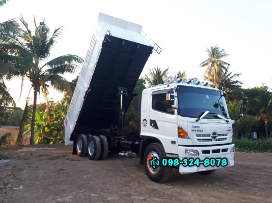 Hino FM8J เครื่อง 251 แรง ปี 55 แม่เดี่ยวกระบะดัมพ์สามมิตร เกียร์เดิม ZF ครัซซีสวย ยางดี พร้อมใช้งาน