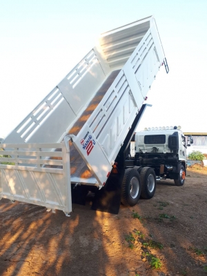 Hino FM8J เครื่อง 251 แรง ปี 55 แม่เดี่ยวกระบะดัมพ์สามมิตร เกียร์เดิม ZF ครัซซีสวย ยางดี พร้อมใช้งาน