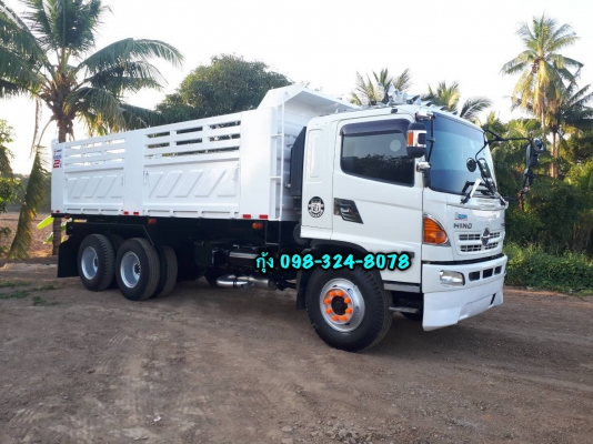 Hino FM8J เครื่อง 251 แรง ปี 55 แม่เดี่ยวกระบะดัมพ์สามมิตร เกียร์เดิม ZF ครัซซีสวย ยางดี พร้อมใช้งาน