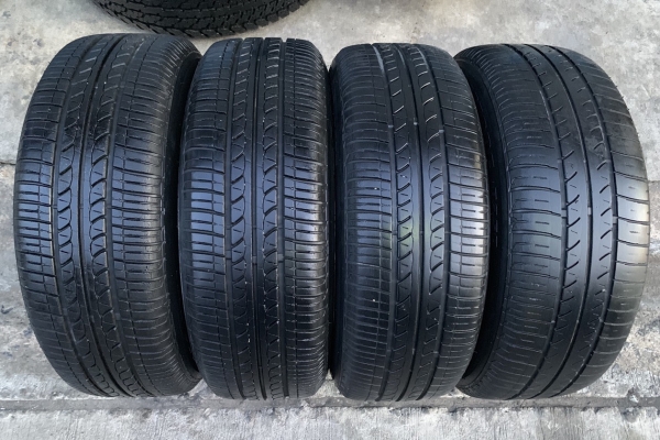 ล้อแม็ก 4รู100 PROMAX MODEL6 ขอบ 14 พร้อมยาง 185-65-14 Bridgestone ปี 14 สภาพดี ดอกยางหนาปึก
