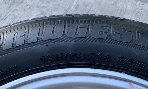 ล้อแม็ก 4รู100 PROMAX MODEL6 ขอบ 14 พร้อมยาง 185-65-14 Bridgestone ปี 14 สภาพดี ดอกยางหนาปึก