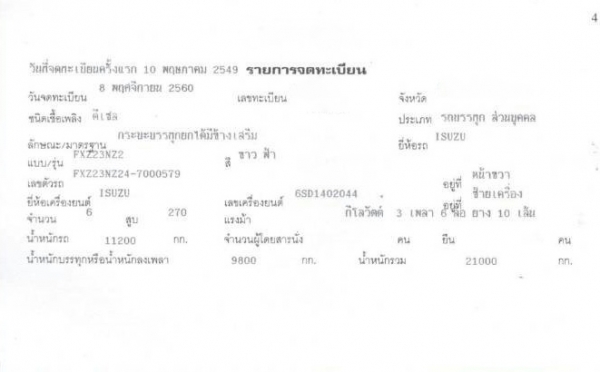 รถอีซุซุ 10 ล้อดั้ม FXZ 270 แรงม้า ปี 49. สนใจติดต่อ 081 - 6079515