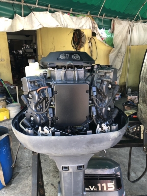 ขายเครื่องเรือ YAMAHA 115แรง หาง25 เก่าญี่ปุ่น ราคา85,000