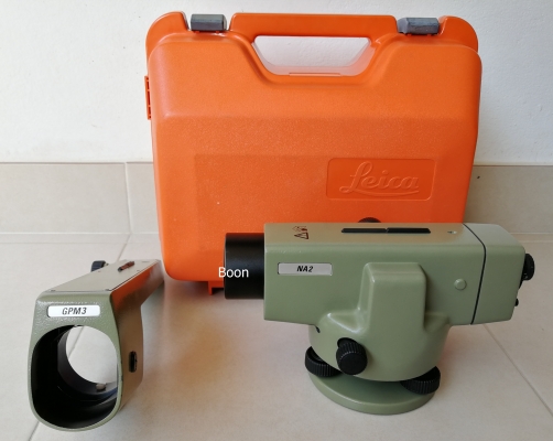 สินค้ามือสอง  ขายกล้องระดับ+เลนส์ Micrometer Leica NA2 32x +Leica GPM3