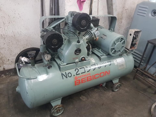 **ขายถูกๆ ปั้มลมมือสอง(เก่านอก-แห้งๆญี่ปุ่น)** HITACHI-BEBICON 10 แรง  2Stage  ทดสอบเรียบร้อย ทำงานได้ดีมากๆ นิ่งๆเงียบๆพร้อมใช้งานครับ