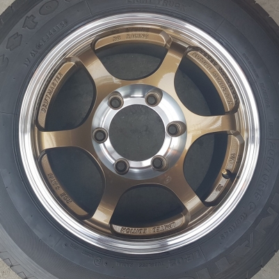 ขายล้อมือ2 RG2 ขอบ15 6รู139 กว้าง8 ยาง205/70/15  4 ล้อ