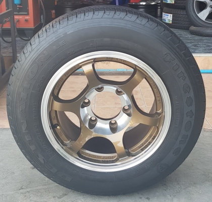 ขายล้อมือ2 RG2 ขอบ15 6รู139 กว้าง8 ยาง205/70/15  4 ล้อ