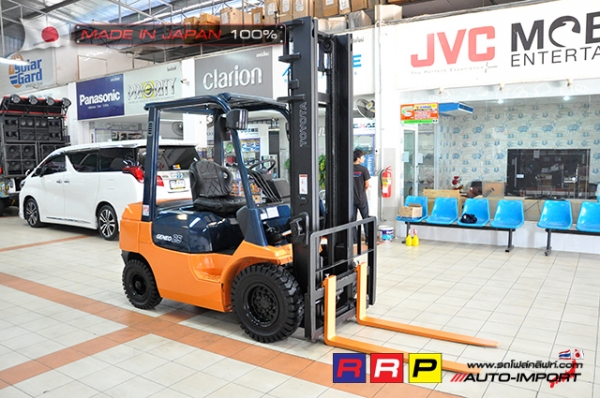 ขายรถโฟล์คลิฟท์มือสอง TOYOTA รุ่น 7FD25-25345 นำเข้าจากประเทศญี่ปุ่น 100\% ไม่เคยใช้งานในไทย