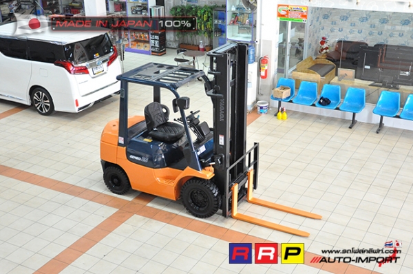 ขายรถโฟล์คลิฟท์มือสอง TOYOTA รุ่น 7FD25-25345 นำเข้าจากประเทศญี่ปุ่น 100\% ไม่เคยใช้งานในไทย