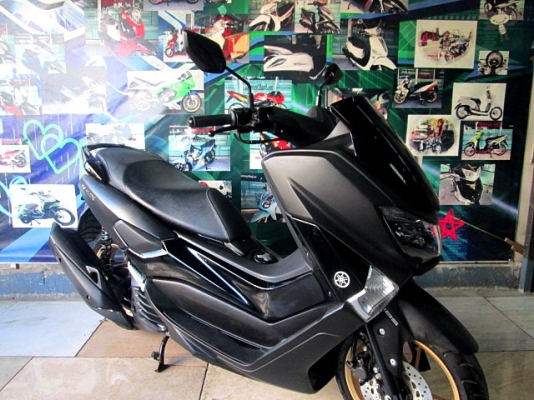(ผ่อนได้) Nmax 2018 สีดำด้าน ตัวท๊อปโลโก้ทอง ล้อแม็กซ์ทองเดิมศูนย์สวยหายาก 64900