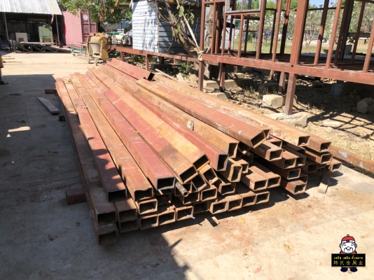 (ปิดการขาย) เหล็ก 6x4 หนา 5 mm. ยาว 7 เมตร กิโลละ 17 บาท น้ำหนัก 8,735 กิโลกรัม