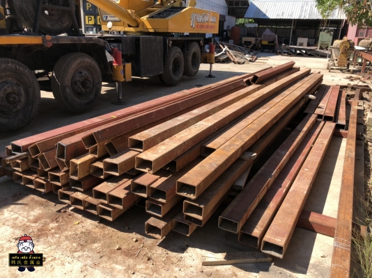 (ปิดการขาย) เหล็ก 6x4 หนา 5 mm. ยาว 7 เมตร กิโลละ 17 บาท น้ำหนัก 8,735 กิโลกรัม