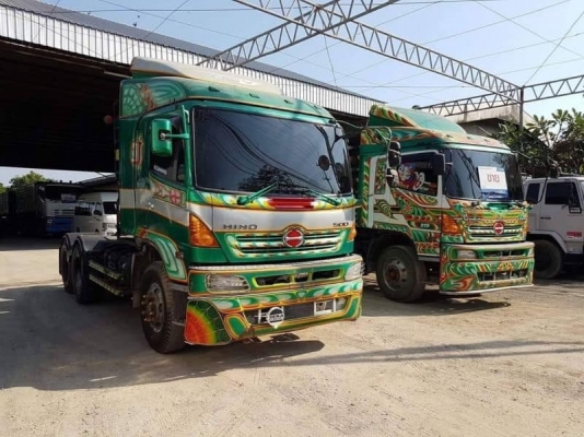 HINO S 500 FM2P 360 HP ปี 55 ห้างแท้ CNG มี2หัว มีระบบปั้มไฮโดรลิคดัมพ์ เสียบหางเซมิดัมพ์ใช้ได้เลย รถเดิมๆหัวบาง ยางด้อย ครัชซีสวย เครื่องดี พร้อมใช้